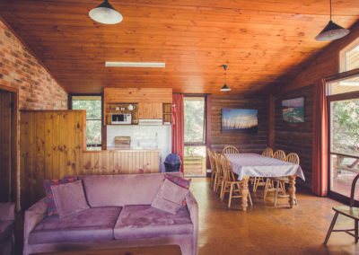 Lighthouse cabin lounge/dining.